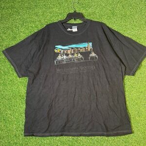 Meadowlands‎ Racetrack Horse Racing Tee 2XL Gildan Black New Jersey Vintage